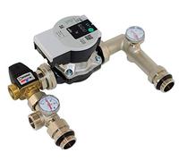 MD technic Kit de pompe pour chauffage au sol - avec mélangeur à trois voies 1" ESBE VTA322 Kvs 3,4 - Pompe Wilo Yonos Para RS 25/6 jusqu'à 180 m2 - Ensemble de régulation de valeur fixe