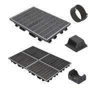 MD Technic Tapis d'entrée avec grille en acier galvanisé et bac en plastique - 600 x 400 x 70 cm - Extensible modulaire (raccord de tuyaux pour DN110)