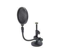 Samson MD2/PS05 Bundle - Bundle pied de table et filtre anti-pop - Pied de micro pour podcast - Modèle MD2
