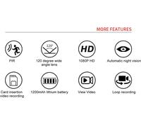 MD29 Mini Camera,First Person Shooting,Portable HD 1080P Camera,Wide Angle Infrared PIR Camera with Back Clip,1200mAh Battery,Auto Night Vision