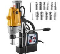 MD40 40mm perceuse magnétique 1100W vitesse continue banc de forage électrique Machine for la Structure en acier d'ingénierie Fonctionnement Stable(With 11PCS HSS)