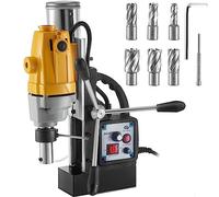 MD40 40mm perceuse magnétique 1100W vitesse continue banc de forage électrique Machine for la Structure en acier d'ingénierie Fonctionnement Stable(With 6PCS HSS)