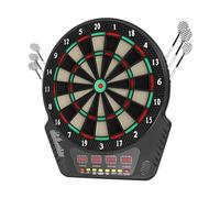 MDAfwecsa Cible Électronique de Fléchettes Professionnelle 27 Modes de Jeu & 243 Variantes Écran LED + Comptage Automatique Double Alimentation Secteur/Piles (6 Fléchettes Sécurisées Incluses)