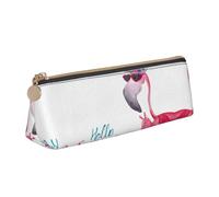 MDATT Flamingo Trousse Multifonctionnelle en Cuir Grand Rangement Rangement Design Triangulaire Classique, blanc, Taille unique, Trousse de maquillage