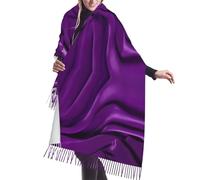 MDATT Foulards imprimés en velours violet 04, écharpes pour femmes, châle pour robes de soirée, mariage, Noir , taille unique
