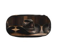 MDATT Grande trousse à crayons American West Rodeo Hat souple avec fermeture éclair, trousse portable pour adultes, Noir , Taille unique, Organiseur de sac