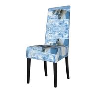 MDATT Housse de chaise de salle à manger motif ours polaire Parsons extensibles amovibles