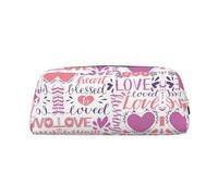 MDATT Joli sac à crayons en cuir avec fermeture éclair pour stylos, crayons, marqueurs, doré, Taille unique, Trousse de maquillage