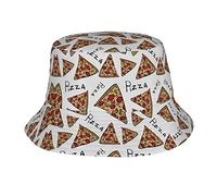 Mdatt Le chapeau cloche à motif pizza pour adulte est adapté pour la plage, le camping, la pêche, les loisirs de plein air, etc, Motif pizza., taille unique