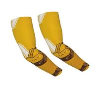 MDATT Manchons de bras de refroidissement respirants pour tronçonneuse - Protection solaire pour le golf, Noir , taille unique