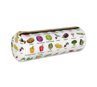 MDATT Présentation de divers légumes, trousse à crayons et stylos à main, pochette multifonction pour les étudiants du lycée, blanc, Taille unique, Organiseur de sac