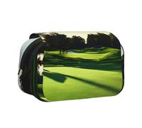 MDATT Trousse à crayons avec impression de terrain de golf pour adultes, étui de transport durable, Noir , Taille unique, Organiseur de sac
