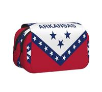 MDATT Trousse à crayons avec impression drapeau de l'État de l'Arkansas pour adultes, étui de transport durable, Noir , Taille unique, Organiseur de sac