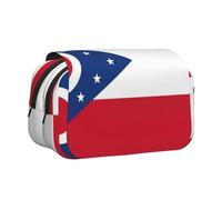 MDATT Trousse à crayons avec imprimé drapeau de l'État de l'Ohio pour adultes, étui de transport durable, Noir , Taille unique, Organiseur de sac