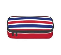 MDATT Trousse à crayons avec motif drapeau du Costa Rica - Avec plusieurs fentes - Jolie trousse portable pour l'école et le bureau, Noir , Taille unique, Organiseur de sac