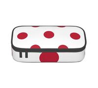 MDATT Trousse à crayons avec motif drapeau japonais, pochette à crayons multi-compartiments, jolie trousse portable pour l'école et le bureau, Noir , Taille unique, Organiseur de sac