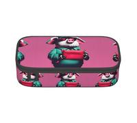MDATT Trousse à crayons en forme de cochon avec compartiments multiples pour l'école, le bureau, Noir , Taille unique, Organiseur de sac