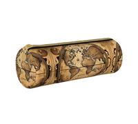 MDATT Trousse à crayons et stylo à motif carte du monde antique - Multifonction - Pour étudiants du lycée, blanc, Taille unique, Organiseur de sac