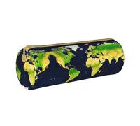 MDATT Trousse à crayons et stylo avec carte du monde - Multifonction - Pour étudiants du lycée, blanc, Taille unique, Organiseur de sac