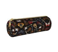 MDATT Trousse à crayons et stylos à main pour guitares - Pochette multifonction pour étudiants du lycée, blanc, Taille unique, Organiseur de sac