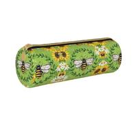 MDATT Trousse à crayons et stylos à motif abeille et tournesol, pochette multifonction pour les étudiants du lycée, blanc, Taille unique, Organiseur de sac