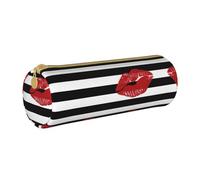MDATT Trousse à crayons et stylos à rayures noires et blanches - Pochette multifonction pour les étudiants du lycée, blanc, Taille unique, Organiseur de sac