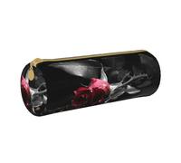 MDATT Trousse à crayons et stylos avec motif roses noires gothiques - Pochette multifonction pour étudiants du lycée, blanc, Taille unique, Organiseur de sac