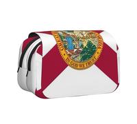 MDATT Trousse à crayons pour adultes, motif drapeau de l'État de Floride, étui de transport durable, Noir , Taille unique, Organiseur de sac