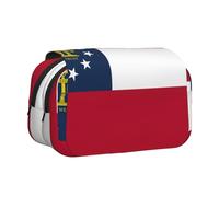 MDATT Trousse à crayons pour adultes, motif drapeau de l'État de Géorgie, étui de transport durable, Noir , Taille unique, Organiseur de sac
