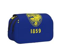 MDATT Trousse à crayons pour adultes, motif drapeau de l'État de l'Oregon, étui de transport durable, Noir , Taille unique, Organiseur de sac