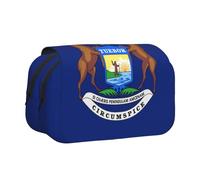 MDATT Trousse à crayons pour adultes, motif drapeau de l'État du Michigan, étui de transport durable, Noir , Taille unique, Organiseur de sac