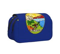 MDATT Trousse à crayons pour adultes, motif drapeau de l'État du Montana, étui de transport durable, Noir , Taille unique, Organiseur de sac