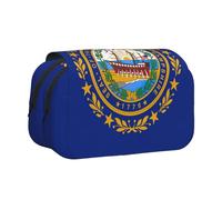 MDATT Trousse à crayons pour adultes, motif drapeau de l'État du New Hampshire, étui de transport durable, Noir , Taille unique, Organiseur de sac