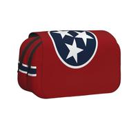 MDATT Trousse à crayons pour adultes, motif drapeau de l'État du Tennessee, étui de transport durable, Noir , Taille unique, Organiseur de sac