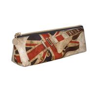 MDATT Trousse multifonction en cuir avec grand espace de rangement Motif drapeau britannique, blanc, Taille unique, Trousse de maquillage
