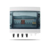 MDBJTCYZN 1pc 16A DC MCB Solar photovoltaic PV Combiner Box with Protection 4 Input 1 Out DC 600V Fuse MCB SPD 12ways