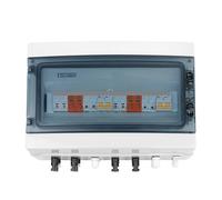 MDBJTCYZN 1pc 600V 20A MCB Solar photovoltaic PV Combiner Box with Protection 4 Input 2 Out DC 600V Fuse MCB SPD 18ways