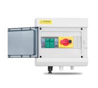 MDBJTCYZN 1pc Solar photovoltaic PV Combiner Box with Protection 9ways 1 Input 1 Out DC 1000V Fuse SPD