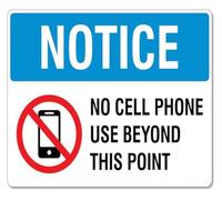 MDBJTCYZN Device Ban Beyond This Point Sign 12x8 Inch