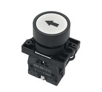 MDBJTCYZN FYOCOXDS Emergency Stop Switch 22mm Start Stop Button with The Arrow Symbol XB2 Flat Touch Switch Button Momentary Button Switch Red/Green Push Buttons(White Arrow)