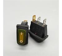 MDBJTCYZN Interrupteur à bascule rectangulaire à LED jaune 12 V KCD3, 3 broches, IP67