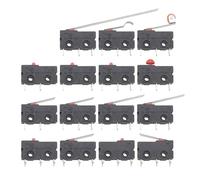 MDBJTCYZN Interrupteur de fin de course KW11 5 A 125 V 250 V KW11-3Z-B avec poignée, micro-interrupteur à bouton 3 broches 16 mm