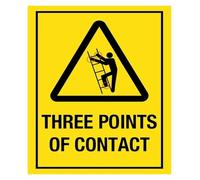 MDBJTCYZN Ladder Rule Three Points Always Hold Metal Sign 12x8 Inch