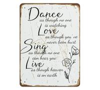 MDBJTCYZN Retro Metal Tin Sign Dance Like Nobody Is Looking Affirmation Wall Hanging for Dorm Room Apartment Decor 8 X 12 inch