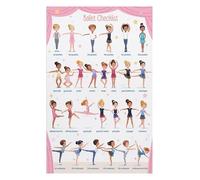 MDBJTCYZN ZGPOSQKZSC Basic Ballet Poses for Poster Learn the Five Positions Step by Step Colorful Educational Wall-Art Decor(Unframed,12x18inch(30x45cm))