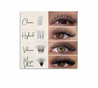 MDBJTCYZN ZGPOSQKZSC Beauty Salon Art Poster Eyelash Style Guide and Reference Chart Canvas Wall-Art for Makeup Room Living Room Glam Decor(Framed,16x24inch(40x60cm))