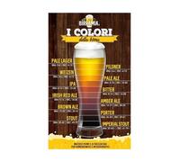 MDBJTCYZN ZGPOSQKZSC Beer Color Chart Wall Art: Vintage Poster Featuring SRM/EBC Scale Reference and Full Spectrum from Light to Dark for Bar, Kitchen, or Gift(Unframed,08x12inch(20x30cm))