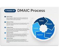 MDBJTCYZN ZGPOSQKZSC Business Process Improvement Art Lean Six Sigma DMAIC Chart Canvas Print for Executive Office Decor(Framed,12x18inch(30x45cm))