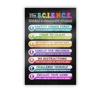 MDBJTCYZN ZGPOSQKZSC Educational Science Wall-Art Poster The Behind a Successful Student for Middle School High Teacher Classroom Decor(Framed,08x12inch(20x30cm))