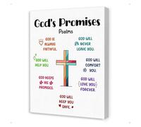 MDBJTCYZN ZGPOSQKZSC God's Promises from Psalms Canvas for Kids - Encouraging Scripture Wall Art for Children's Room, Sunday School, or Nursery Decor(Unframed,12x18inch(30x45cm))